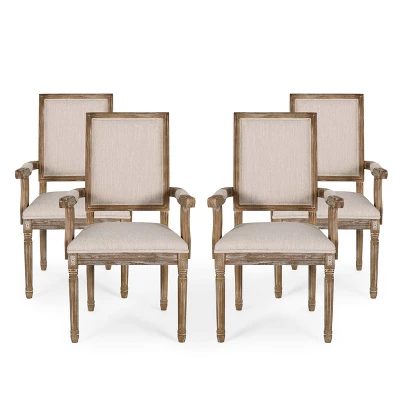 Set Of 4 Maria French Country Wood Upholstered Dining Chairs - Christopher Knight Home 13 Set Of 4 Maria French Country Wood Upholstered Dining Chairs - Christopher Knight Home - Image 11