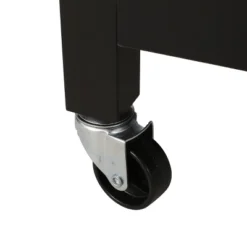 Byway Contemporary Kitchen Cart With Wheels Black/Natural - Christopher Knight Home -Christopher Knight Home GUEST 3c9727d6 28d4 4c93 9c80 1ca9ede1add2