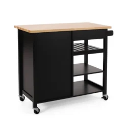 Westcliffe Contemporary Kitchen Cart With Wheels - Christopher Knight Home -Christopher Knight Home GUEST 4099cae8 645a 45c7 ba62 8fa2eec6c86d