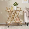 Chaves Handcrafted Modern Glam Marble Bar Cart Gold/White - Christopher Knight Home -Christopher Knight Home GUEST 41feebe4 fc02 4b64 9e82 372620794a53