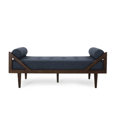 Rayle Contemporary Tufted Chaise Lounge With Rolled Accent Pillows - Christopher Knight Home 12 Rayle Contemporary Tufted Chaise Lounge With Rolled Accent Pillows - Christopher Knight Home - Image 10