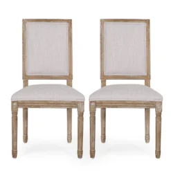 2pk Regina French Country Wood Upholstered Dining Chairs - Christopher Knight Home -Christopher Knight Home GUEST 48b15fc7 32ce 4da7 9d49 175e370ad4a1