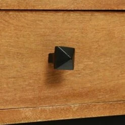 Gaudet Modern Industrial Handmade Mango Wood C Shaped Side Table With Drawer Natural/Black - Christopher Knight Home -Christopher Knight Home GUEST 4b5be81b 434a 473a bc9c 70121a44782c