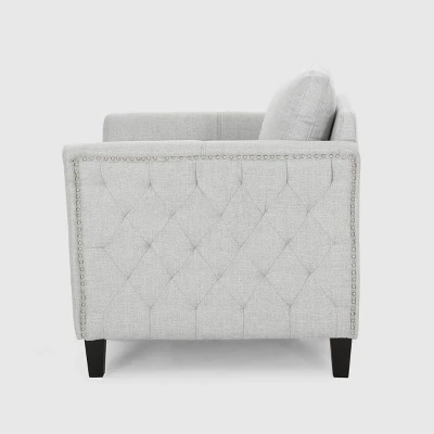 Clostermen Traditional Club Chair Light Gray - Christopher Knight Home 5 Clostermen Traditional Club Chair Light Gray - Christopher Knight Home - Image 3