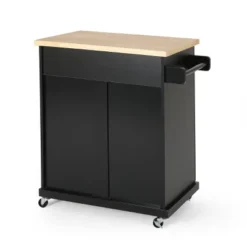 Batavia Contemporary Kitchen Cart With Wheels - Christopher Knight Home -Christopher Knight Home GUEST 4eb58b8f e8eb 448a bbcd 95c4f2f81561