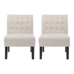 Set Of 2 Lewis Contemporary Fabric Tufted Slipper Chairs - Christopher Knight Home -Christopher Knight Home GUEST 4edfd097 4620 4e1a 9d28 d29558870549