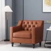Furman Contemporary Tufted Club Chair Cognac - Christopher Knight Home -Christopher Knight Home GUEST 516af2db 74fd 4c66 8a44 6fae45dff0b2