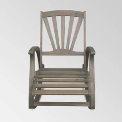 Sunview Acacia Wood Recliner Rocking Chair - Christopher Knight Home -Christopher Knight Home GUEST 538f00a6 83fb 46e6 9496 dcd722f48680