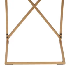 Bucyrus Rustic Glam Handcrafted Acacia Wood C Shaped Side Table Dark Brown/Gold - Christopher Knight Home -Christopher Knight Home GUEST 53c0e8c2 5a68 4d8c ac48 a1dec3221924