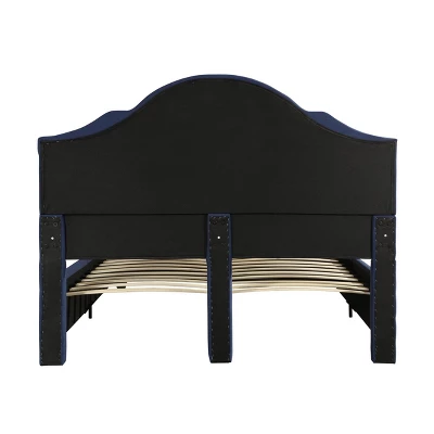 Queen Cordeaux Fully-Upholstered Bed Navy Blue - Christopher Knight Home 7 Queen Cordeaux Fully-Upholstered Bed Navy Blue - Christopher Knight Home - Image 5