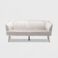 Reitz Modern Glam Velvet Channel Stitch 3 Seater Shell Sofa - Christopher Knight Home -Christopher Knight Home GUEST 5600ca45 0f90 411a 9f5a d289e2a38c6a