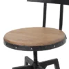 Jutte Smooth Back Barstool Black Brush Silver - Christopher Knight Home