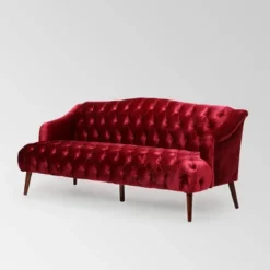 Adelia Modern Glam Tufted Velvet Sofa - Christopher Knight Home -Christopher Knight Home GUEST 5b160f73 a46a 424d a3fc 0759df200f76