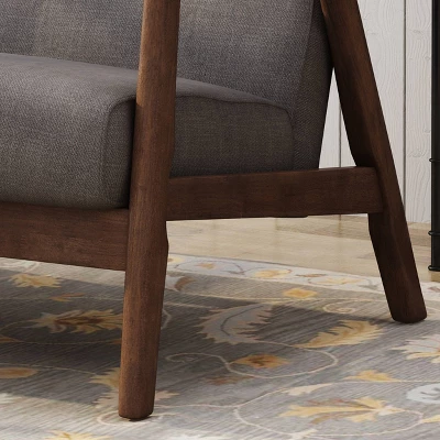 Hetel Mid-Century Modern Settee Dark Gray - Christopher Knight Home 6 Hetel Mid-Century Modern Settee Dark Gray - Christopher Knight Home - Image 4