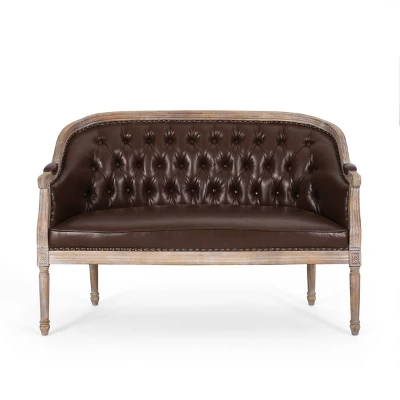 Faye Traditional Tufted Upholstered Loveseat - Christopher Knight Home 13 Faye Traditional Tufted Upholstered Loveseat - Christopher Knight Home - Image 11