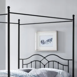 Queen Earhart Traditional Iron Canopy Bed - Christopher Knight Home -Christopher Knight Home GUEST 5f360104 2aeb 4586 b651 ebf00646edb9