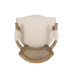 2pk Mina French Country Wood And Cane Upholstered Dining Chairs - Christopher Knight Home -Christopher Knight Home GUEST 5fc15369 47a6 4bf8 99c8 bb9bafb64f0c