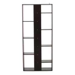 71" Sparks Modern Geometric High Shelf Bookcase Dark Gray - Christopher Knight Home -Christopher Knight Home GUEST 61b9daf3 6743 4e2c be29 0915044ff91e