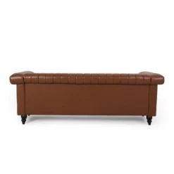 Drury Contemporary Channel Stitch 3 Seater Sofa With Nailhead Trim - Christopher Knight Home -Christopher Knight Home GUEST 62f9f028 490f 4c6d 842e 2785e9b9c672