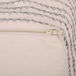 Gaddie Boho Rectangular Bean Bag Ottoman White/Gray/Black - Christopher Knight Home -Christopher Knight Home GUEST 64339692 6158 419a 908c 2526c6a0d061