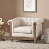 Castalia Chesterfield Tufted Fabric Club Chair With Nailhead Trim - Christopher Knight Home -Christopher Knight Home GUEST 644c9596 8c55 406e 861f 483e50baa01e