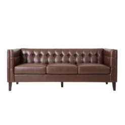 Pondway Contemporary Faux Leather Tufted 3 Seater Sofa - Christopher Knight Home 24 Pondway Contemporary Faux Leather Tufted 3 Seater Sofa - Christopher Knight Home -Christopher Knight Home GUEST 65814a38 2198 4b9d aa1d 0f7f178db283