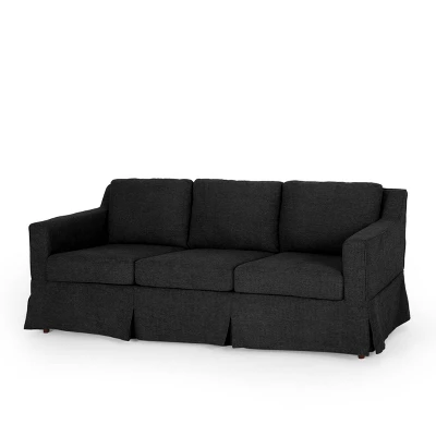 Arrastra Contemporary Fabric 3 Seater Sofa With Skirt - Christopher Knight Home 14 Arrastra Contemporary Fabric 3 Seater Sofa With Skirt - Christopher Knight Home - Image 12