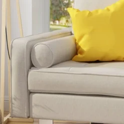 Typhaine Modern Fabric Chaise Loveseat Beige - Christopher Knight Home -Christopher Knight Home GUEST 67b70af8 4fb1 499d 977c bab13f90eaa5