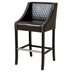 28" Milano Quilted Bonded Leather Barstool - Christopher Knight Home 12 28" Milano Quilted Bonded Leather Barstool - Christopher Knight Home -Christopher Knight Home GUEST 68c3a3d6 a774 4c02 a769 6fe9370bbac1