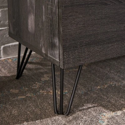 Amelia Mid Century Wine And Bar Cabinet Sonoma Gray Oak - Christopher Knight Home 5 Amelia Mid Century Wine And Bar Cabinet Sonoma Gray Oak - Christopher Knight Home - Image 3