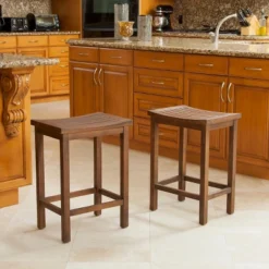 Set Of 2 Easton Slat 24" Counter Height Barstool Mahogany - Christopher Knight Home -Christopher Knight Home GUEST 6b68bf52 e52b 4c0e ab41 ccd70bb0eb8a