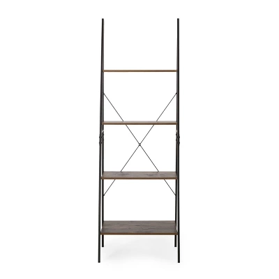 71.5" Newnan Modern Industrial 4 Shelf Etagere Ladder Bookcase - Christopher Knight Home 10 71.5" Newnan Modern Industrial 4 Shelf Etagere Ladder Bookcase - Christopher Knight Home - Image 8