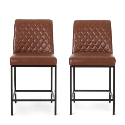2pc Osgood Contemporary Diamond Stitch Counter Height Barstools - Christopher Knight Home 12 2pc Osgood Contemporary Diamond Stitch Counter Height Barstools - Christopher Knight Home - Image 10