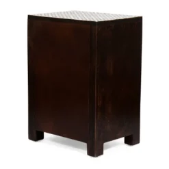 Benewah Handcrafted Boho 3 Drawer Mango Wood Nightstand Dark Walnut/Black/White - Christopher Knight Home -Christopher Knight Home GUEST 6e52e176 ad77 4885 a125 64799e9b26cd