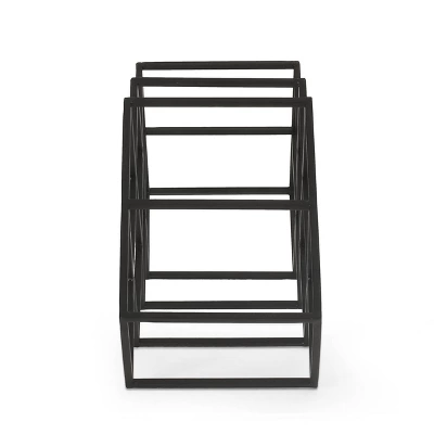 Mcclellan Modern Industrial 7 Bottle Tabletop Wine Rack Black - Christopher Knight Home 5 Mcclellan Modern Industrial 7 Bottle Tabletop Wine Rack Black - Christopher Knight Home - Image 3