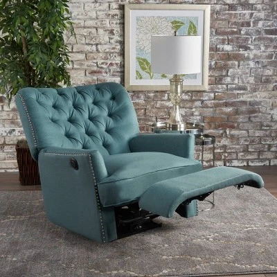 Salomo Tufted Fabric Power Recliner - Christopher Knight Home 5 Salomo Tufted Fabric Power Recliner - Christopher Knight Home - Image 3