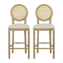2pc Epworth French Country Wooden Barstools With Upholstered Seating - Christopher Knight Home 10 2pc Epworth French Country Wooden Barstools With Upholstered Seating - Christopher Knight Home -Christopher Knight Home GUEST 719e2a65 fa4d 4397 aa88 d0ba93cc6959