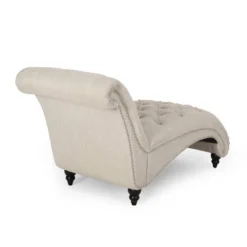 Varnell Contemporary Fabric Button Tufted Chaise Lounge Beige/Dark Brown - Christopher Knight Home 11 Varnell Contemporary Fabric Button Tufted Chaise Lounge Beige/Dark Brown - Christopher Knight Home -Christopher Knight Home GUEST 753d5053 207e 46eb 909c c306a5630d7e
