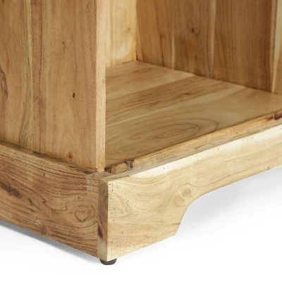 Laymon Modern Industrial Handcrafted Acacia Wood Live Edge Cabinet With Sliding Door Natural/Black - Christopher Knight Home 8 Laymon Modern Industrial Handcrafted Acacia Wood Live Edge Cabinet With Sliding Door Natural/Black - Christopher Knight Home - Image 6