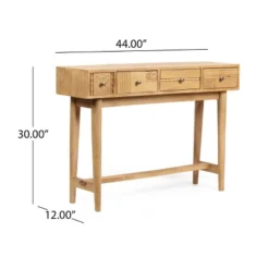 Warthen Boho Handcrafted 4 Drawer Console Table Natural - Christopher Knight Home -Christopher Knight Home GUEST 76ae898e 9116 4749 8c3f 9d788cec1214