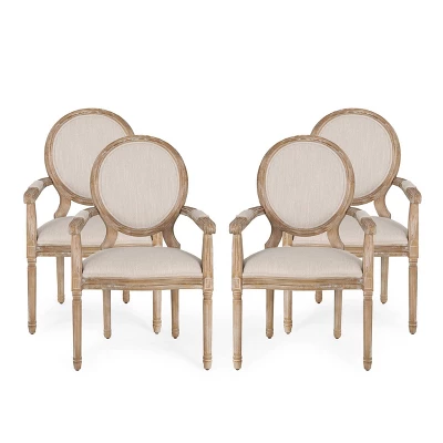 Set Of 4 Judith French Country Wood Upholstered Dining Chairs - Christopher Knight Home 13 Set Of 4 Judith French Country Wood Upholstered Dining Chairs - Christopher Knight Home - Image 11