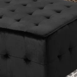 Judson Glam Tufted Velvet Ottoman Black - Christopher Knight Home -Christopher Knight Home GUEST 78725550 fa05 46ce b460 2f593e40ea00
