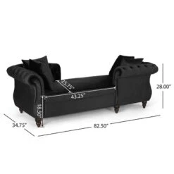 Houck Modern Glam Tufted Velvet Tete-A-Tete Chaise Lounge With Accent Pillows - Christopher Knight Home -Christopher Knight Home GUEST 79d63001 6b7c 4b34 96c1 3dd4f0fa0a8e