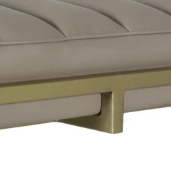 Riebe Contemporary Handmade Channel Stitch Ottoman Bench Dark Cream/Matte Gold - Christopher Knight Home -Christopher Knight Home GUEST 7b542bf6 f0e4 44eb a9ff b04169025fcf