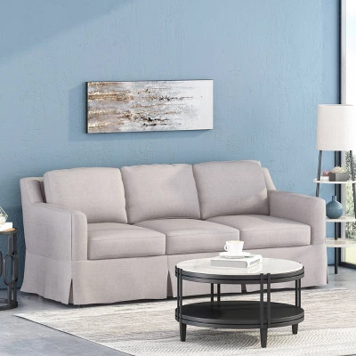 Arrastra Contemporary Fabric 3 Seater Sofa With Skirt - Christopher Knight Home 3 Arrastra Contemporary Fabric 3 Seater Sofa With Skirt - Christopher Knight Home