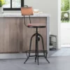 Clarkson Modern Industrial Adjustable Barstool Natural/Black - Christopher Knight Home -Christopher Knight Home GUEST 7bdf8bba 65c9 4f5b 97ce c3010efdc243