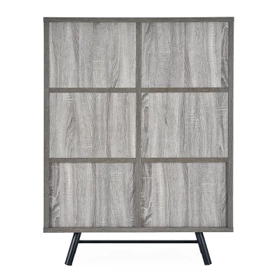 Hulbert Modern Industrial 6 Shelf Multi Functional Cabinet - Christopher Knight Home 8 Hulbert Modern Industrial 6 Shelf Multi Functional Cabinet - Christopher Knight Home - Image 6