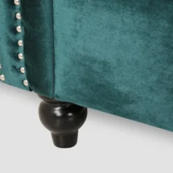 Bowie Modern Glam Velvet Sofa Teal - Christopher Knight Home -Christopher Knight Home GUEST 7e7454d5 8e03 433d b29b 3dafed8a5ee3