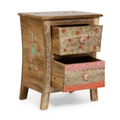 Fullen Handcrafted Boho 2 Drawer Mango Wood Nightstand Natural - Christopher Knight Home -Christopher Knight Home GUEST 7ee5f9b7 cb9f 4d97 8e0d a5be40a04db3