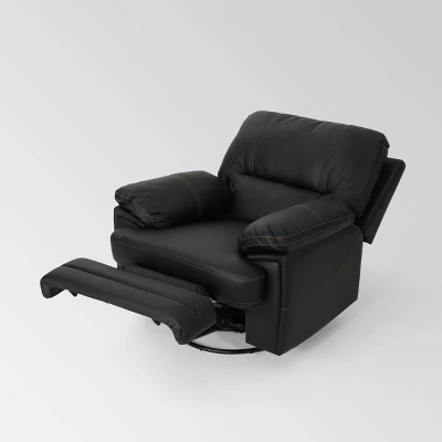 Elodie Leather Swivel Power Recliner - Christopher Knight Home 6 Elodie Leather Swivel Power Recliner - Christopher Knight Home - Image 4